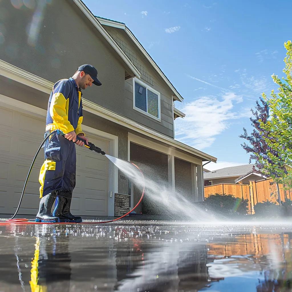 Professional power washing service revitalizing a residential home exterior in Portland